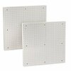 Azar Displays Pegboard Wall Panel Storage Solution, Size: 24'' x 24'', 2PK 772424-WHT-2PK